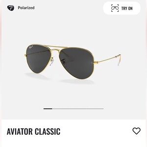 Authentic Ray-Ban Classic Aviator Sunglasses